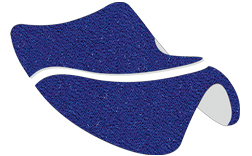 Swippo-Sitzpolster Microfaser blau